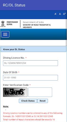 RTO Information screenshot 1