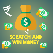 Scratch and win money icon