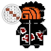 Color By Number Naruto pixel art icon