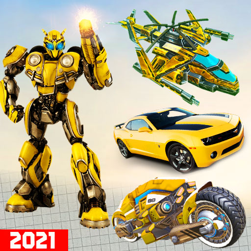 Flying Helicopter Robot Car Transform icon