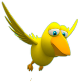 Paper made Flying Bird icon