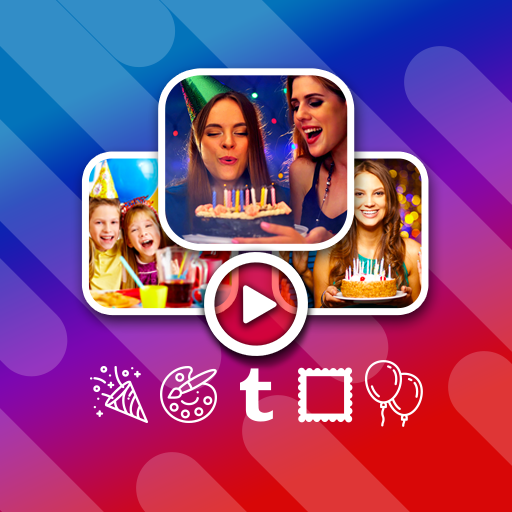 Birthday Video Maker With Song And Name And Photo icon