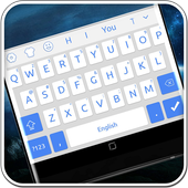 White Blue System Keyboard icon