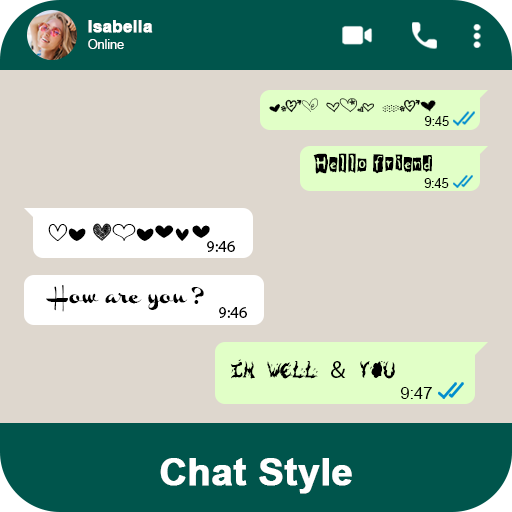 Cool chat style for whatsapp icon