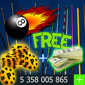 COINS and CASH For 8 Ball Pool prank icon