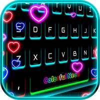 Colorful Neon Keyboard Theme on 9Apps