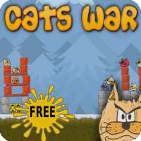 Angry Cats War: snowballs