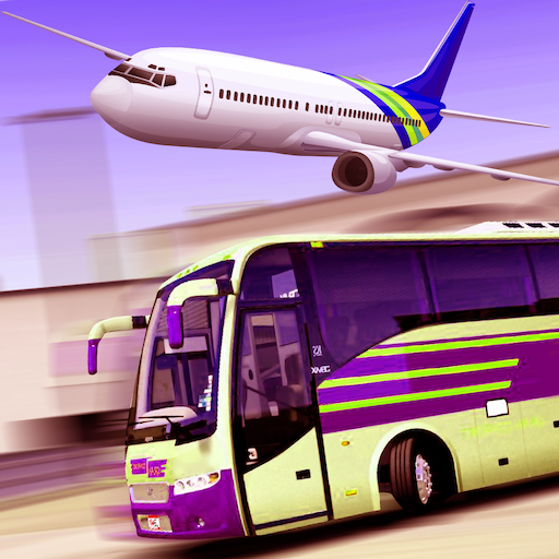 Airport Bus Runway 3D icon