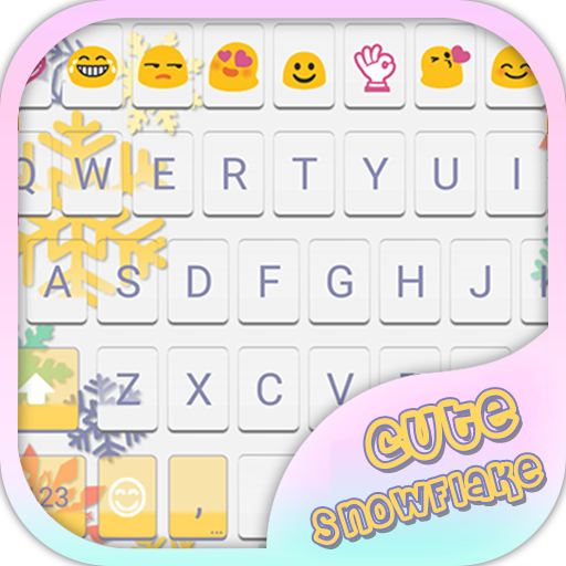 Cute Snow Flake Emoji Keyboard icon