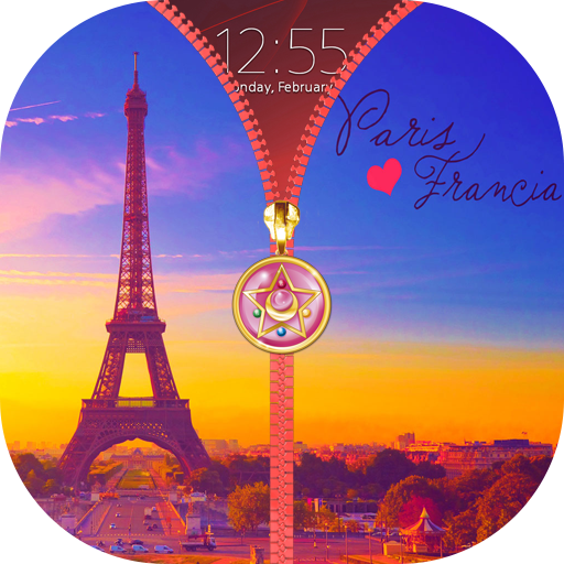 Paris Zipper Lock Screen icon
