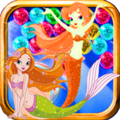 mermaid bubble shoot rescue icon