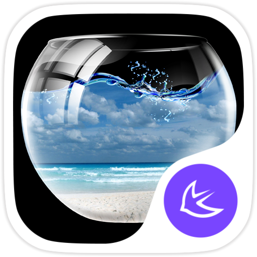 The world in the fish tank icon