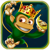 Angry monkey:banana island icon