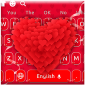 Red full love keyboard theme icon