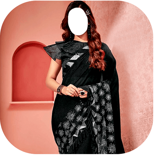 Girls Ruffle Sarees Photo Edit icon