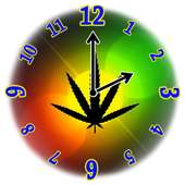 Rasta Weed Clock Widget