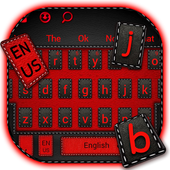 Bàn phím màu đỏ đen icon