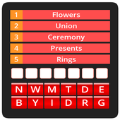 One Word Five Clue Puzzle Game icon