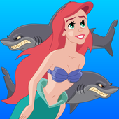 Mermaid Ariel Shark Attack icon