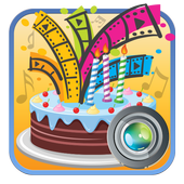 Happy Birthday Video Maker With Song And Photos أيقونة