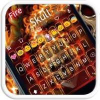 Fire Skull EmojiKeybaord Theme on 9Apps