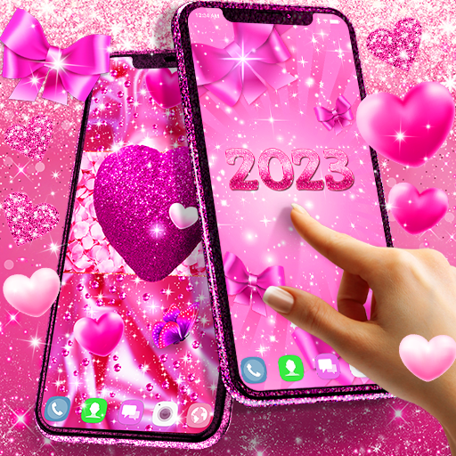 Lovely pink live wallpaper icon