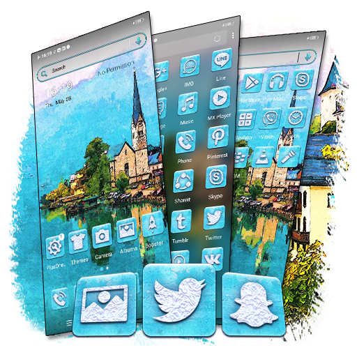 City River Painting Launcher Theme icon