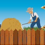 الدجاج مزرعة البيت أيقونة