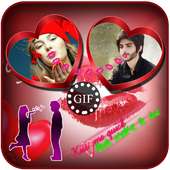 Romantic Couple Kiss Gif Photo Frame 2018 on 9Apps