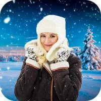 Snowfall Photo frame : Cut paste Editor on 9Apps