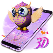 3D Animated Cute Owl Keyboard Theme icon