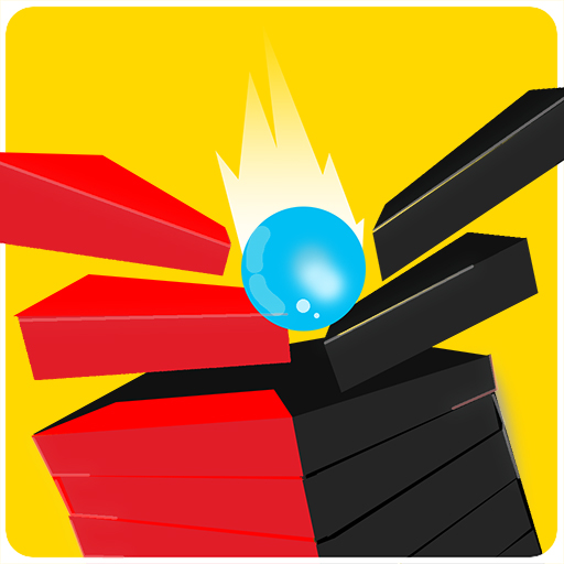 Stack ball helix jump-drop ball icon