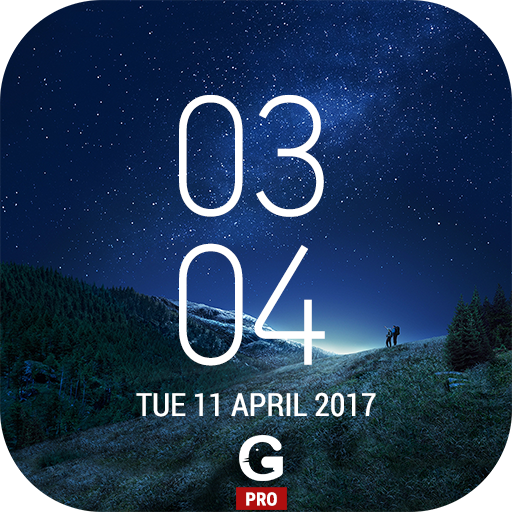 Galaxy S8 Plus Digital Clock Widget Pro   icon