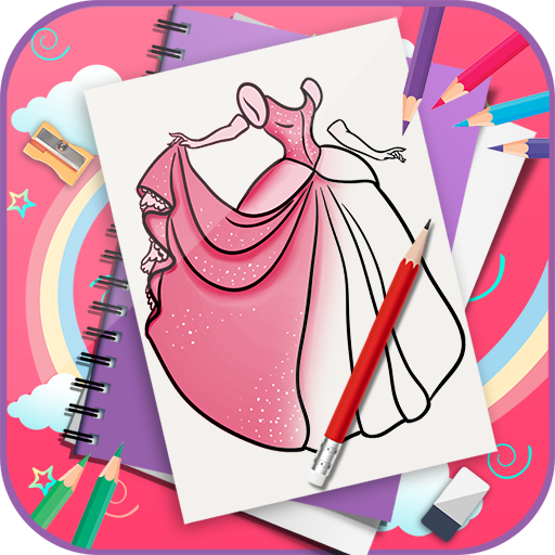 Learn and Draw Cute Princess Dresses step by Step icon