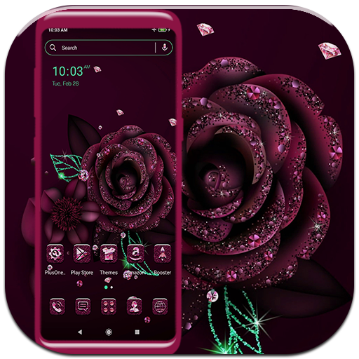 Giltter Rose Launcher Theme icon