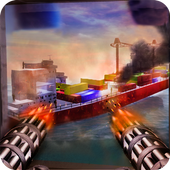 Army Cargo ship ww3 Caribbean sea-Pirate attack 3d icon