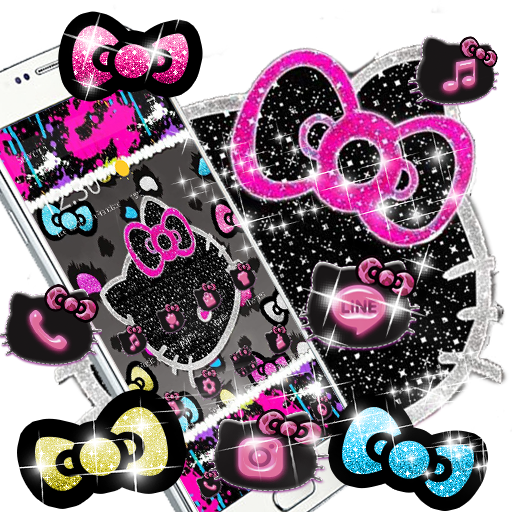 Kitty Black Diamond Bowknot Sweet Princess Theme icon