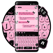 SMS Pink Bowknot Keyboard Theme icon