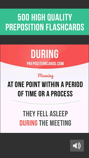Prepositions Cards: Learn English Prepositions screenshot 1
