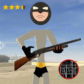 Bat Stickman Rope Hero Vegas Crime icon