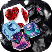 3D Diamond cube live wallpaper icon