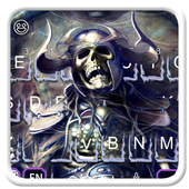 O tema do teclado do crânio do rei da icon