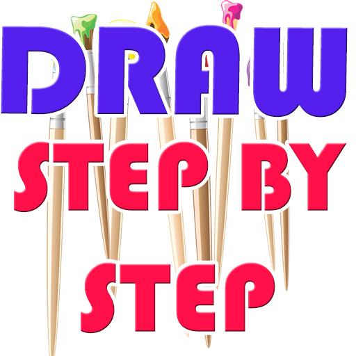 Draw step by step icon