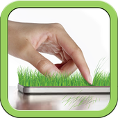 Lawnmower: Drawing on grass icon