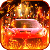 3D Fire Burning Car Keyboard Theme icon