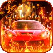 3D Fire Burning Car Keyboard Theme on 9Apps