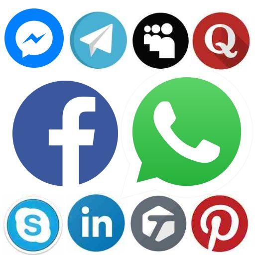 Social media all in one app icon