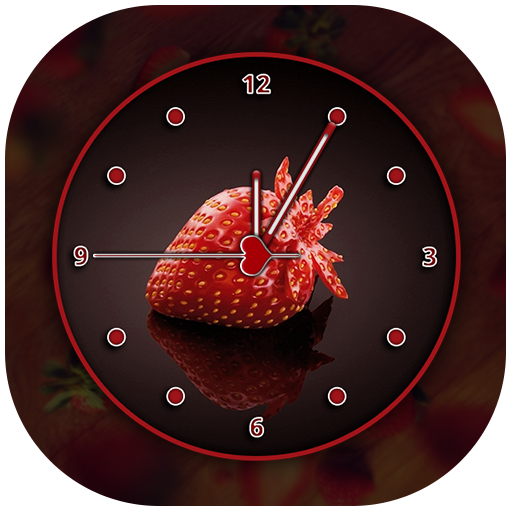 Strawberry Clock Live Wallpaper icon