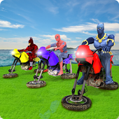 Amazing Spider Hero Water Slide Tricky Bike Stunt icon