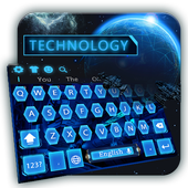 Blue Technology Keyboard icon